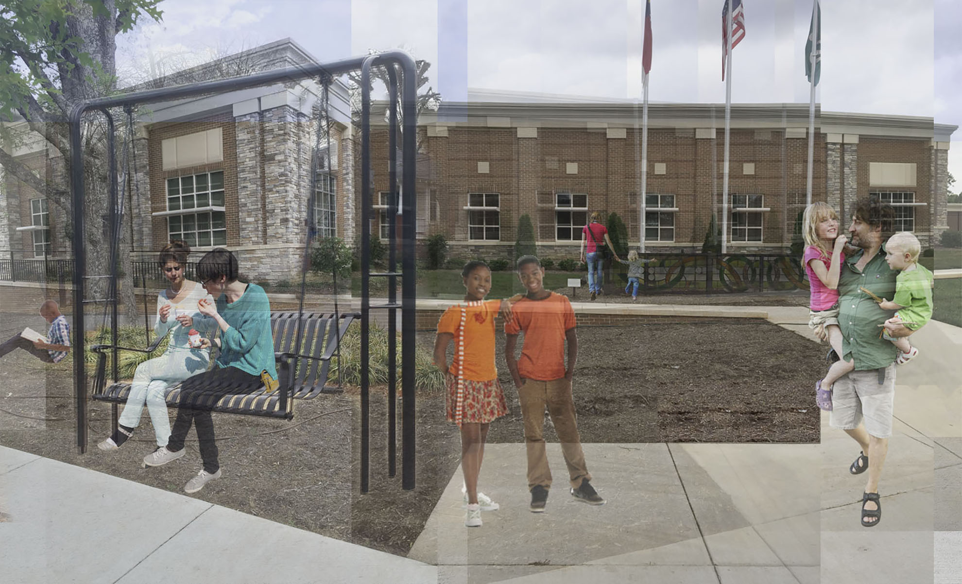 Porch swings in public places foster new conversations in Charlotte, N