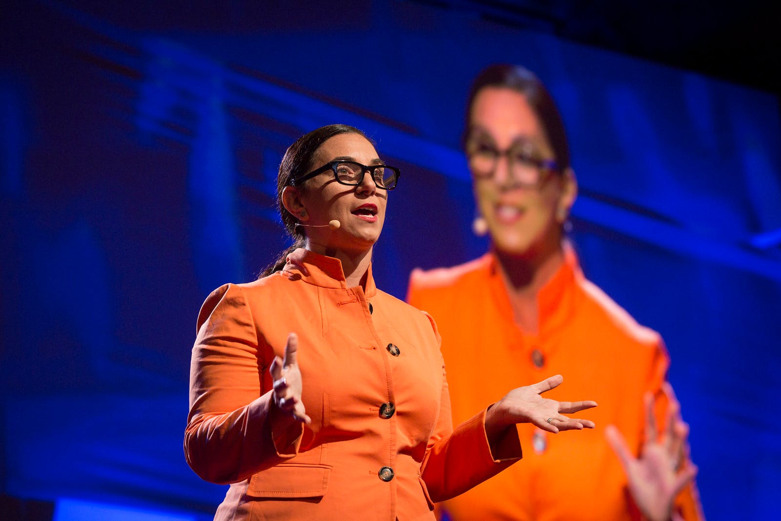 <p>Nancy Lublin speaks at TEDWomen2015 - Momentum, Session 3, May 28, 2015, Monterey Conference Center, Monterey, California, USA. Photo: <a href="https://www.flickr.com/photos/tedconference/18215339625/in/photostream/">Marla Aufmuth/TED</a></p>