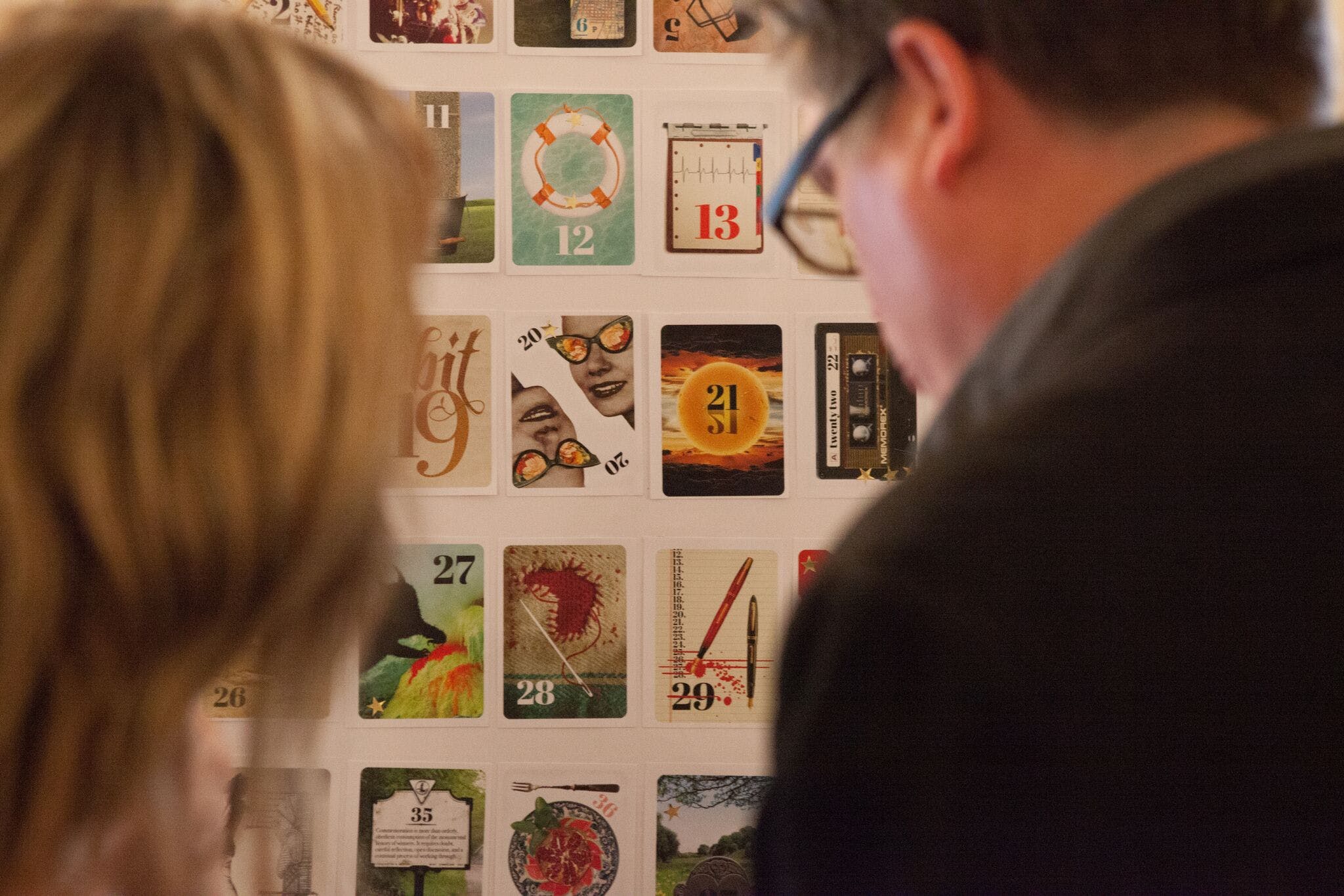 <p><em>Maria Shaplin designed the evocatively beautiful cards used in "The End." </em>Photo: Kate Raines</p>